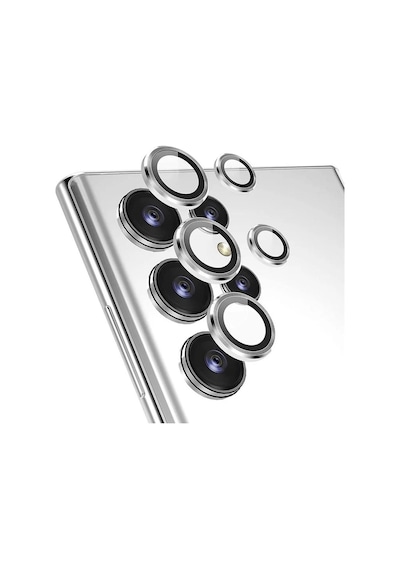 Samsung Galaxy S23 Ultra Uyumlu Kamera Koruyucu Silver
