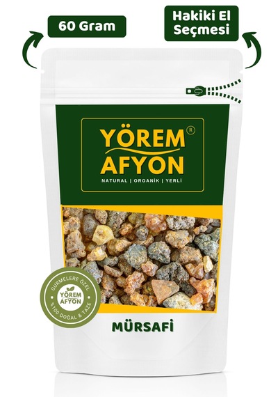 Yörem Afyon Doğanın Arındırıcı Şifa Reçinesi El Seçmesi Mürsafi Sakızı, Sarı Sakız, Commiphora Myrrha 60gr.