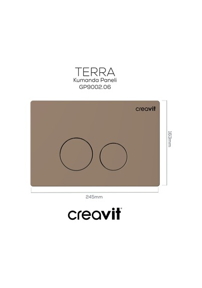 Creavit Terra Mat Cappucino Boyalı Kumanda Paneli GP9002.06 Kahverengi