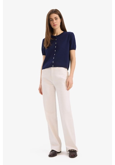 DeFacto 	Regular Fit Bisiklet Yaka Basic Düz Triko Hırka E5770AX25SMNV31 Lacivert