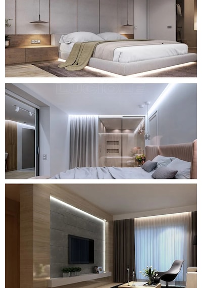 Şerit Led 1 Metre Beyaz 3 Çipli Aydınlatma Mutfak Salon Yatak Odası Led Işık