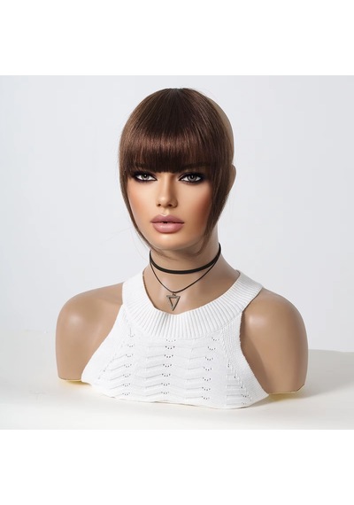 Yoğun Gerçek Perçem / Kahverengi - Elwm-582532 Çok Renkli