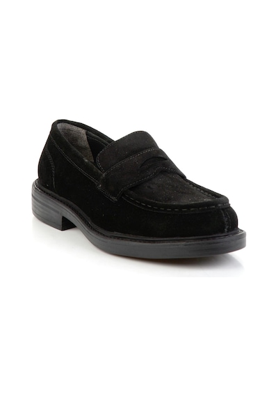 Siyah Hakiki Deri Erkek Loafer Ayakkabı E01905003602 Siyah