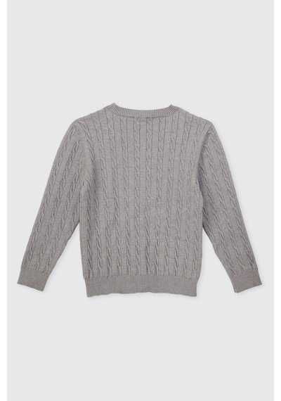 Panço Erkek Çocuk Triko Gri Kazak 2621bk18001