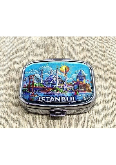 İstanbul Temalı İlaç Kutusu Alk4367 Altın