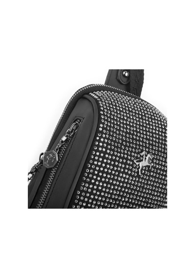 Nas Bag Bel Ve Body Bag Siyah Gümüş Tasli Siyah