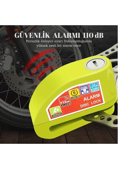Trend Store Alarmlı Disk Fren Kilidi Motosiklet Scooter Bisiklet