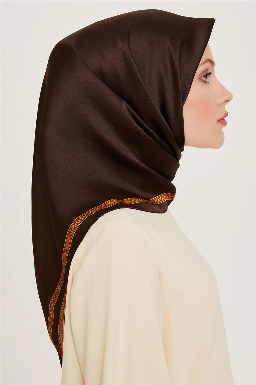 Armine Klasik Desenli Twill Saf İpek Eşarp 9261d 07 52 Çok Renkli