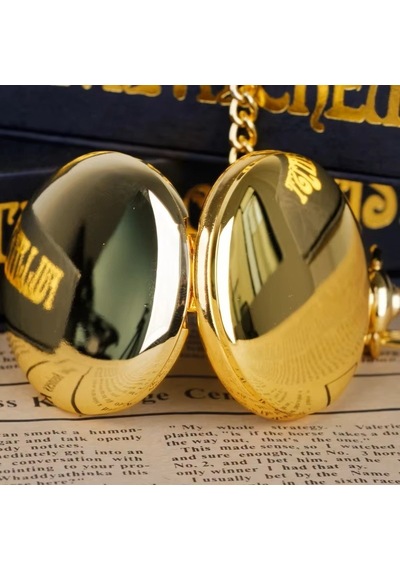 Lüx Gold Renk Köstekli Cep Saati Kadın Kolye Altın