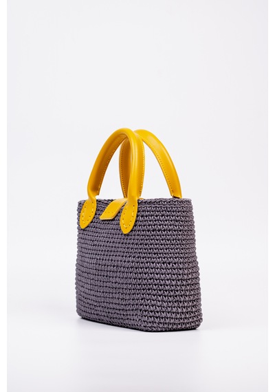 Fabric Craft Bag El Çantası Floş İplik Gri Gri