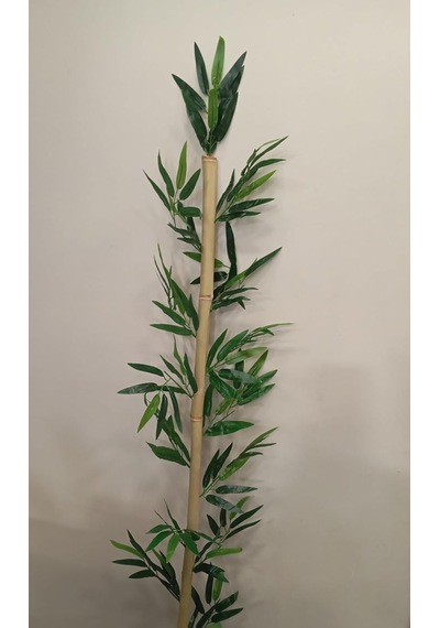 Dekoratif Yapay Bambu, 150 Cm, 14 Yapraklı, Doğal Görünümlü Gövde Diğer