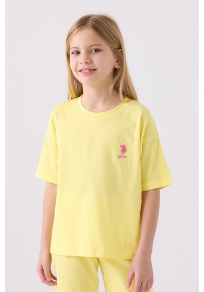 U.S. Polo Assn. U.s. Polo Assn Kız Çocuk Sarı Bermuda Takım 5274-43844 Sarı