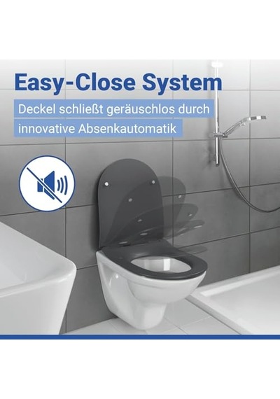 Premium Klozet Oturağı Sedilo, Antibakteriyel Duroplastikten Yapılmış Ekstra Düz Oturak, Easy-close Otomatik İndir Diğer
