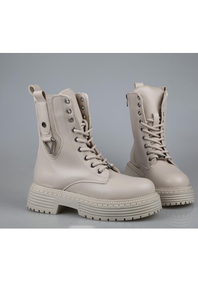 Pierre Cardin Pc-52417 Krem Kadın Bot Krem
