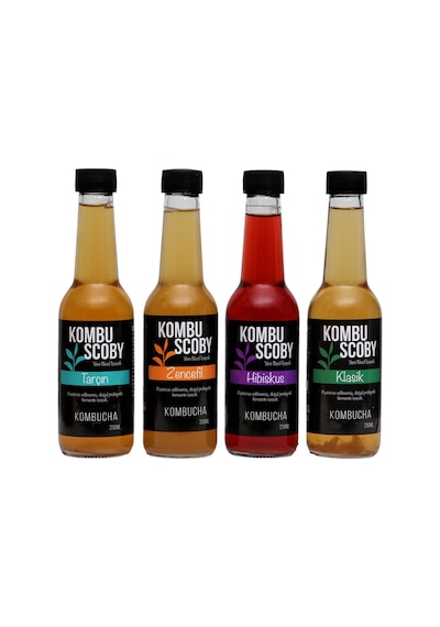 Kombu Scoby Kombucha Karışık Yeni Nesil İçecek 4 x 250 ML
