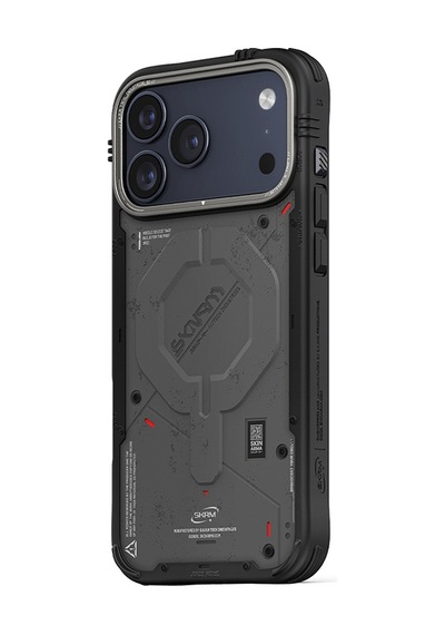 Apple Uyumlu iPhone 17 Pro Max  Kılıf M-safe Şarj Özellikli Airbag Tasarımlı Skinarma Vigor Kapak Gri Gri