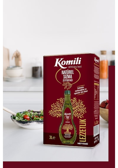 Komili Lezzetlik Meyvemsi Natürel Sızma Zeytinyağı 3 L