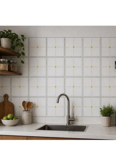 10 Adet 30x30cm Işıltı Modern Desen Köpük Yapışkanlı Mutfak Banyo Wc Duvar Paneli Kağıdı Cyczt00216 Sarı