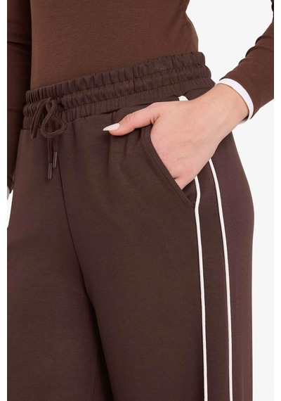 Defacto Straight Fit Cepli Düz Paça Eşofman Altı D6668ax25aubn192 Kahve-bn192