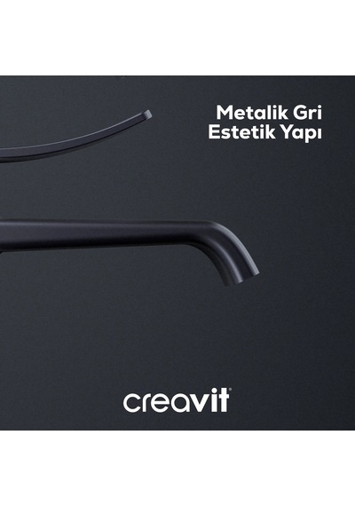 Creavit Lua Banyo Armatürü Metalik Gri Bt.lu2500gr