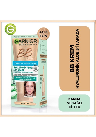 Lexroo Skin Naturals Bb Krem Mucizevi Cilt Kusursuzlaştırıcı Karma/yağlı Ciltler Açık Ton, 40 Ml