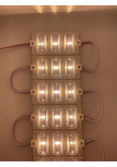 12 Volt Dar Açılı 3'lü Modül Led Gün Işığı - 5 Adet