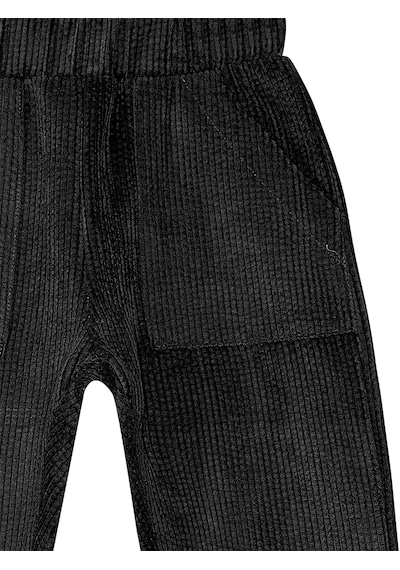 Denokids Mshb&g Fitilli Kadife Siyah Erkek Çocuk Pantolon Çok Renkli