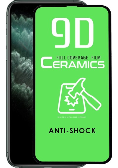 Apple Uyumlu   iPhone 11 Pro Max Seramik Tam Çerçeveli Nano Esnek Ekran Koruyucu