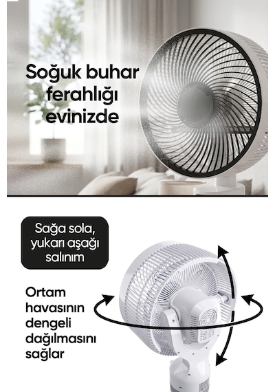 Kmf130 İyonizerli 130w Soğuk Buharlı Vantilatör