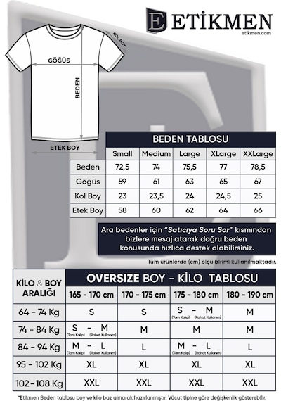 %100 Organik Pamuk Düz Oversize Beyaz Erkek Tişört Beyaz