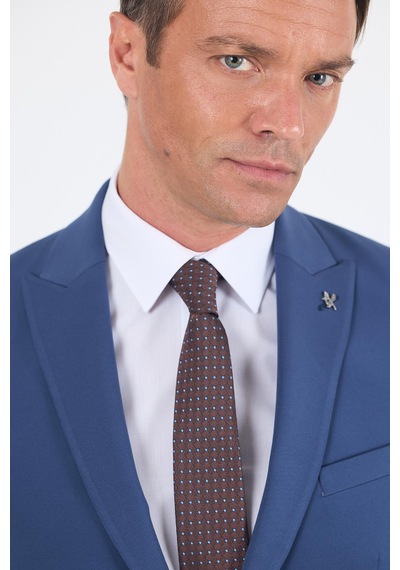 İmza Lacivert Kırlangıç Yaka Kelebek Astar 6 Drop Slim Fit Beli Lastikli Takım Elbise 1001250176 Lacivert