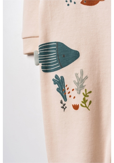 Babycosy Organic Wear %100 Organik Pamuk,2 Li Bebek Patikli Tulum,uzun Kollu,çıtçıtlı Set,bebek Ve Yenidoğan Serisi,unisex Krem