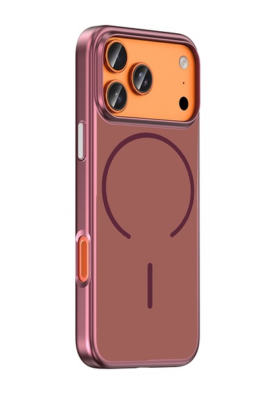 Apple iPhone Uyumlu 17 Pro Kılıf M-safe Şarj Özellikli Zore Lora Pc Kapak - Mürdüm