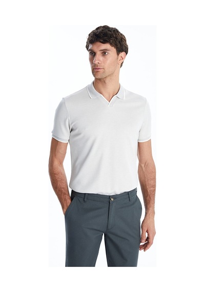 Lcwaıkıkı Classic Gri Polo Yaka Merserize Görünümlü Erkek Tişört