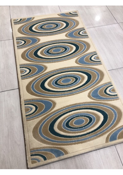 Saray Halı Vizyon 11169 Rm 80X150 Krem Mavi Küçük Ölçü Halı !