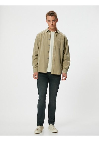Koton Slim Fit Kot Pantolon - Brad Jean Petrol 4sam40240nd Petrol PETROL