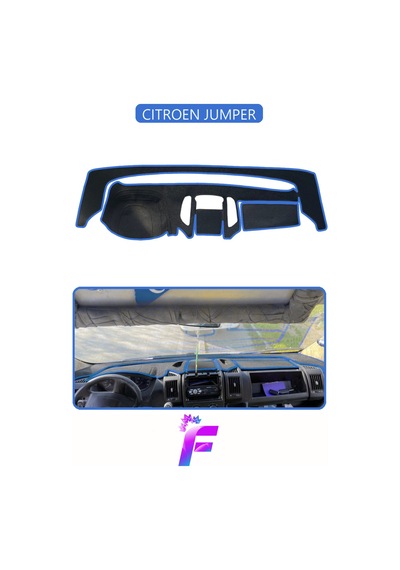 Cıtroen Jumper Uyumlu Torpido Örtüsü Hızlı Montaj Kaymaz Tasarım Tam Koruma Tam Uyum E5