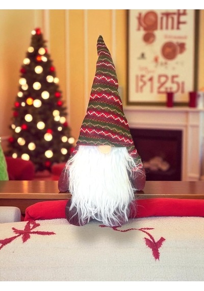 Adet 50 Cm Gnome Yılbaşı Şans Cücesi Süs Dekorasyon Yılbaşı Ağaç Ve Masa Süsü Kırmızı Genel