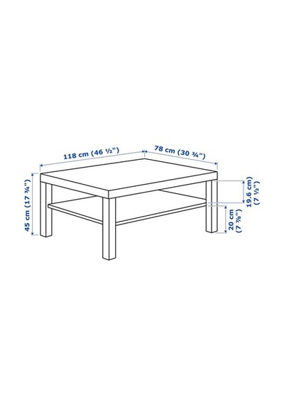 Ikea Lack Orta Sehpa, Ağartılmış Meşe Görünümlü, 118x78 Cm Ikea Lack Orta Sehpa, Ağartılmış Meşe Görünümlü, 118x78 Cm