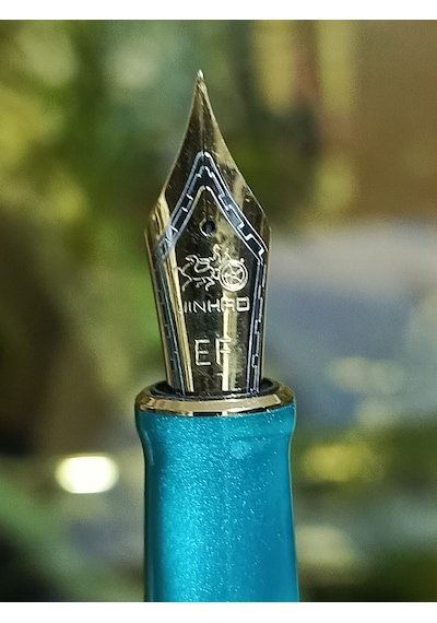 Jinhao Prestij 100 Serisi Dolma Kalem Geleneksel Ef Uçlu,gövde Reçine Ve Pigment Boya İle Kaplıdır 508 Yeşil