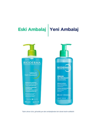 Bioderma Sebium Foaming Gel Karma, Yağlı ve Akneye Eğilimli Ciltler için Yüz Temizleme Jeli 400 ml