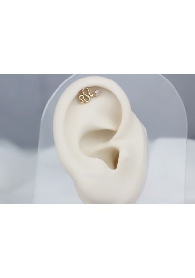 Glorria Altın Yılan Helix Piercing (540178401)