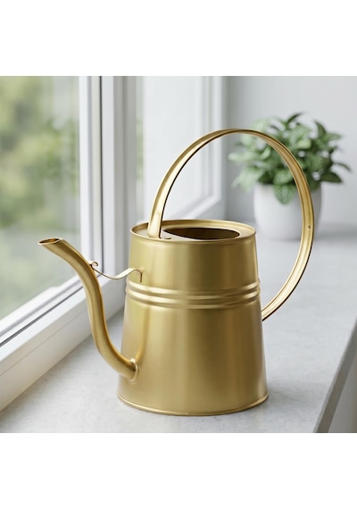 Sophia 2 Litre Metal Çiçek Saksı Sulama Kabı Modern Dekoratif Çok Amaçlı Sulak Petrol Mavisi Çok Renkli