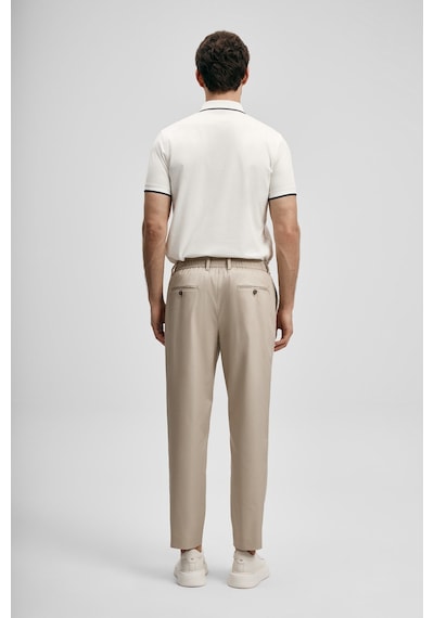 Lufian Chase Erkek Polo Yaka T-shirt 111040236 Ekru
