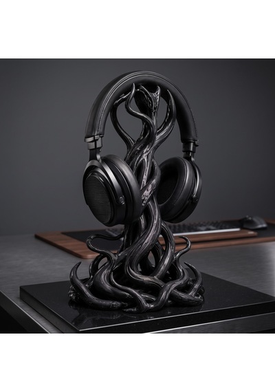 Happy3dworld Gotik Dokunaç Kulaklık Standı, 3d Baskı Sanatsal Masaüstü Dekor