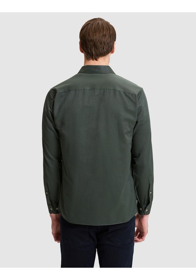 Pierre Cardin Koyu Haki Slim Fit Uzun Kollu Gömlek 50325365-vr111