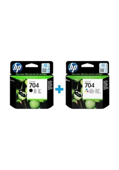 Hp Cn692ae + Cn693ae 704 Siyah + Renkli Kartuş Seti Kdo