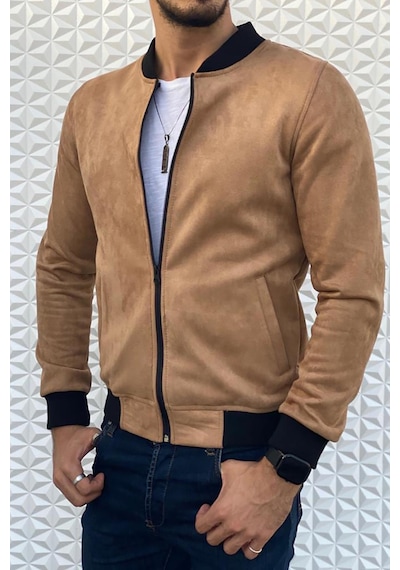 Oksit Eddy Extra Slim Fit Mevsimlik Erkek Süet Ceket
