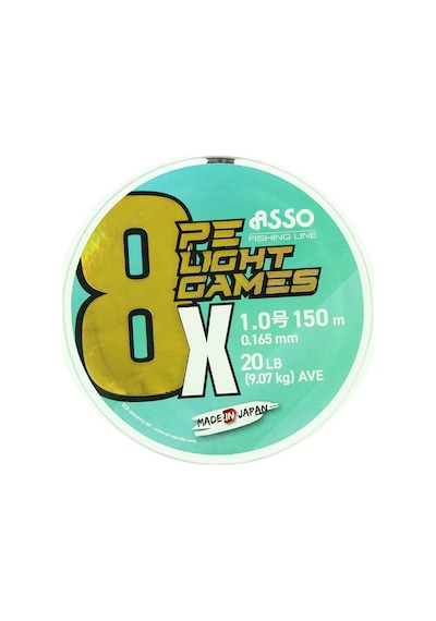 Asso 8x Light Games Pe 8 Örgü Spin İp Misina 150mt Moss Green Standart - 1.5 Pe