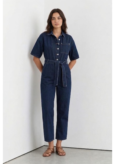 Banny Jeans Kadın Yarasa Kol Jean Tulum Rins 001 Lacivert M